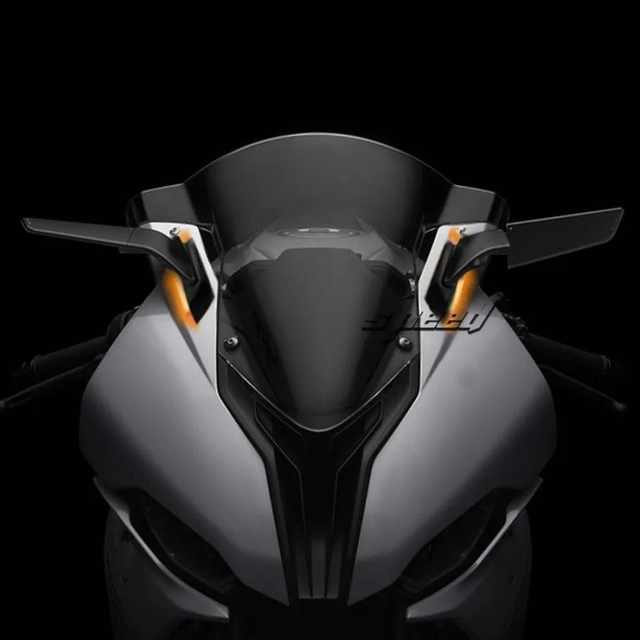 並行輸入品】バイクバックミラーリアビューサイドミラー led
