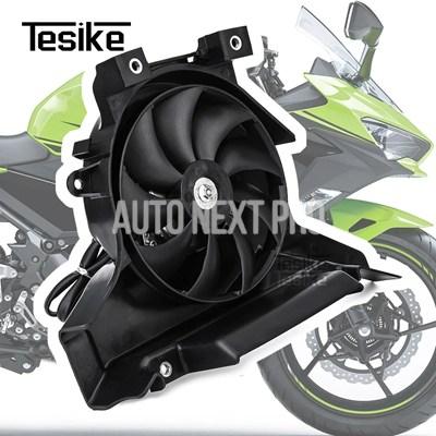 12V バイク電気冷却ファン黒オイルクーラーエンジンラジエーターカワサキ Z 400 ニンジャ 400 2018-2023 2019 2020 2021 2022_6