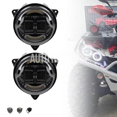 LED ヘッドライト ロービーム ハローリング DRL  ペア Can-Am アウトランダー 500 650 800 850 1000 XMR STD XT XT-P 2012-2022 オフロード車用_4