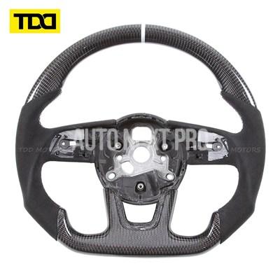 【並行輸入品】TDD カーボンステアリングホイールアウディ A3 A4 B9 9.5 RS3 S3 RS4 S4 A5 S5 アルカンターラレザーギャラクシープロ LED ステアリングホイールの画像