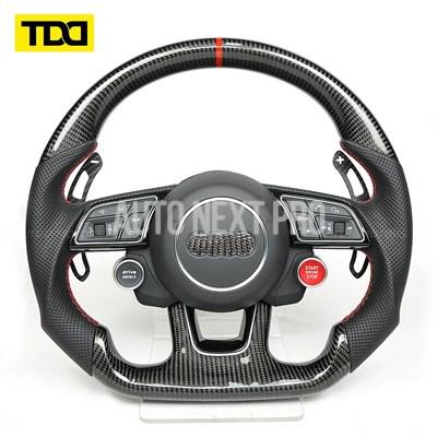 【並行輸入品】TDD カーボンステアリングホイールアウディ A3 A4 B9 9.5 RS3 S3 RS4 S4 A5 S5 アルカンターラレザーギャラクシープロ LED ステアリングホイールの画像