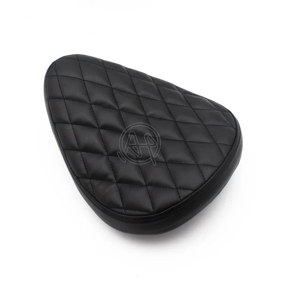 並行輸入品】バイクレトロブラックレザーソロシートハーレーカスタム
