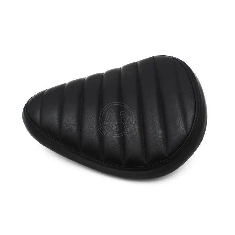 並行輸入品】バイクレトロブラックレザーソロシートハーレーカスタム
