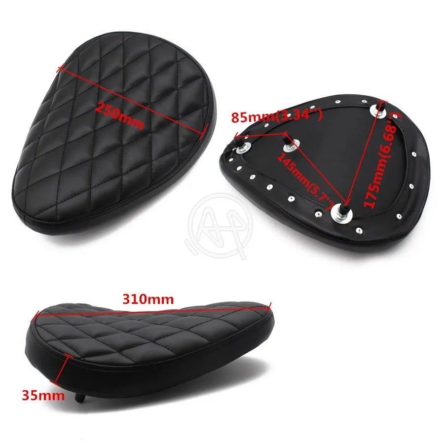 ハーレー ソロシート用 Tバー 並行輸入品】バイクレトロブラックレザーソロシートハーレーカスタム