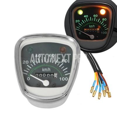 バイクデジタルランニング距離計スピードメータータコメーターレトロ