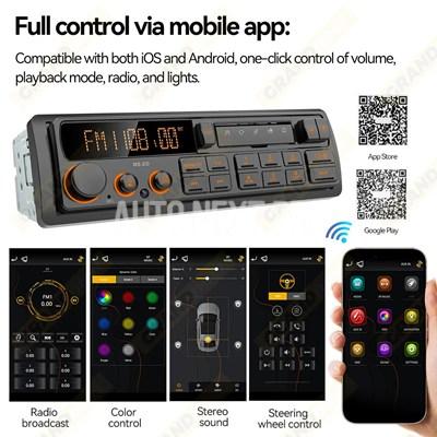 レトロMP3カーラジオプレーヤー 1DINステレオEQ FM AM RDS DAB