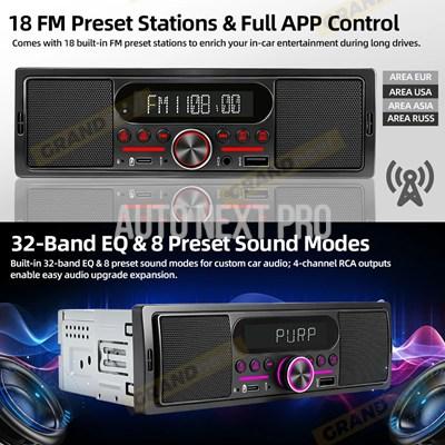 車 MP3 ラジオプレーヤー 1Din FM Bluetooth USB AUX 内蔵 15Wx2