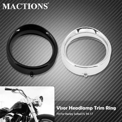 並行輸入品】バイクヘッドライトベゼル LEDバイザー ハーレー 