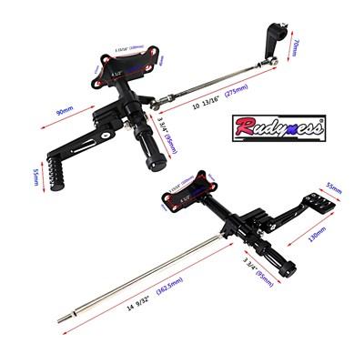 【並行輸入品】ハーレー1991-2003 スポーツスター XL 883 1200モデル用フットペグ付きブラックシャローカットフロントコントロールリンケ_3