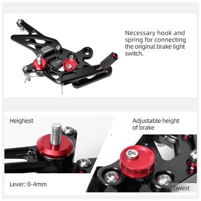 【並行輸入品】FZ1 FZ8 REARSETリアセットフットフットペグバイク ヤマハFZ1 2006 2007 2008-2014 FZ8 2010_3