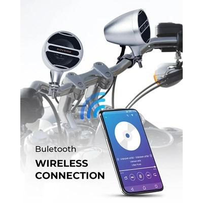 並行輸入品】BLUETOOTHバイクスピーカー 防水 12V MP3プレーヤー FM 