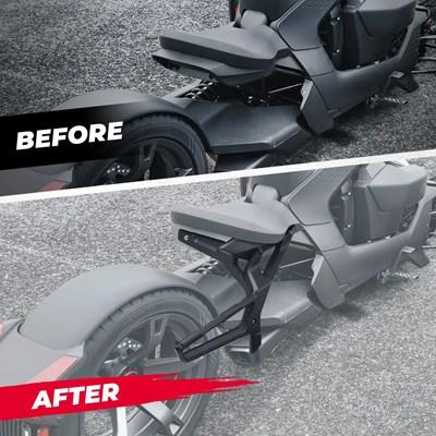 【並行輸入品】CAN-AM RYKER 600 900スポーツ RYKERラリーラリーエディション 219400856用ブラックアルミニウムサドルバッの画像