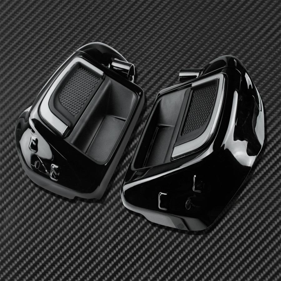 【並行輸入品】バイクボディグローブボックス ローレッグウォーマー 食べ物屋ともし火 ハーレーツーリング用ソリッドプレートラジエーターカバー
