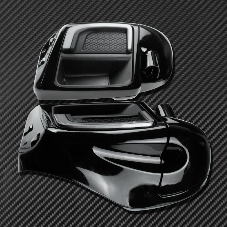 【並行輸入品】バイクボディグローブボックス ローレッグウォーマー 食べ物屋ともし火 ハーレーツーリング用ソリッドプレートラジエーターカバー
