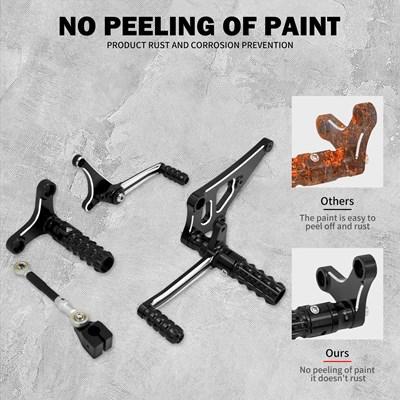 【並行輸入品】リアフットコントロールキット ペダル ハンドル付きフットレスト ハーレースポーツスターXL 883 1200 2014-2023_4