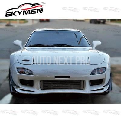 マツダrx7fd3s用カーボンヘッドライトカバー ナカスタイル グラスファイバーヘッドライトカバー 未塗装フロントバンパー ランプキットの画像