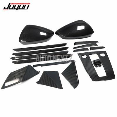 【並行輸入品】100% カーボンインテリアパネル サイドミラーカバー アウディa3 8y 2021 2022スタイリング用フルhdセット_10