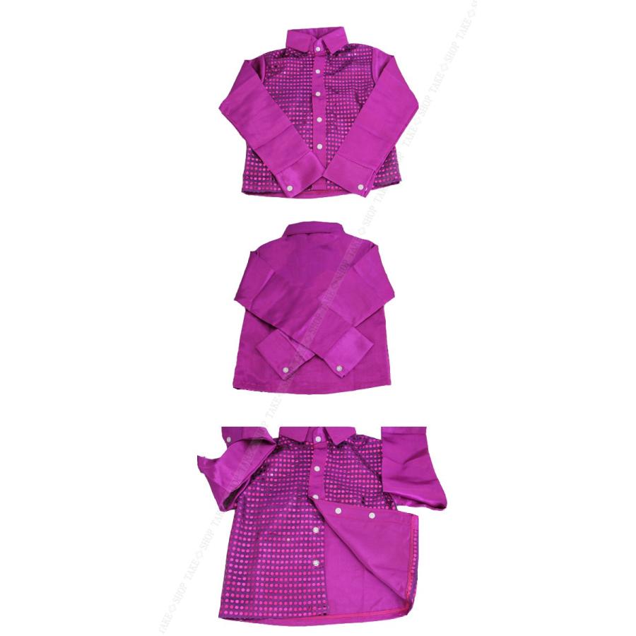 お値下げ！Zumba Sparkle Button Down スパンコールシャツ e020【ダンス衣装】スパンコール サテン カッターシャツ Yシャツ