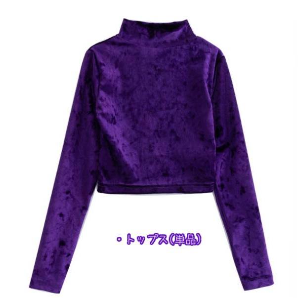 黒 紫 レザーファー レース キッズ ダンス衣装 ヒップホップ 女の子 ジャズダンス セットアップ チア 子供服 トップス パンツ k-pop 衣装 jazz hiphop韓国 |  | 04