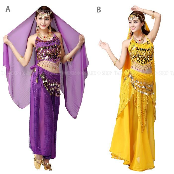M003 プレゼント有 5点set 10タイプ 6色 ジャスミン アラジン衣装 ベリーダンス衣装 仮装 あすつく 高品質 ゆうパケット便不可 ハロウィン コスプレ