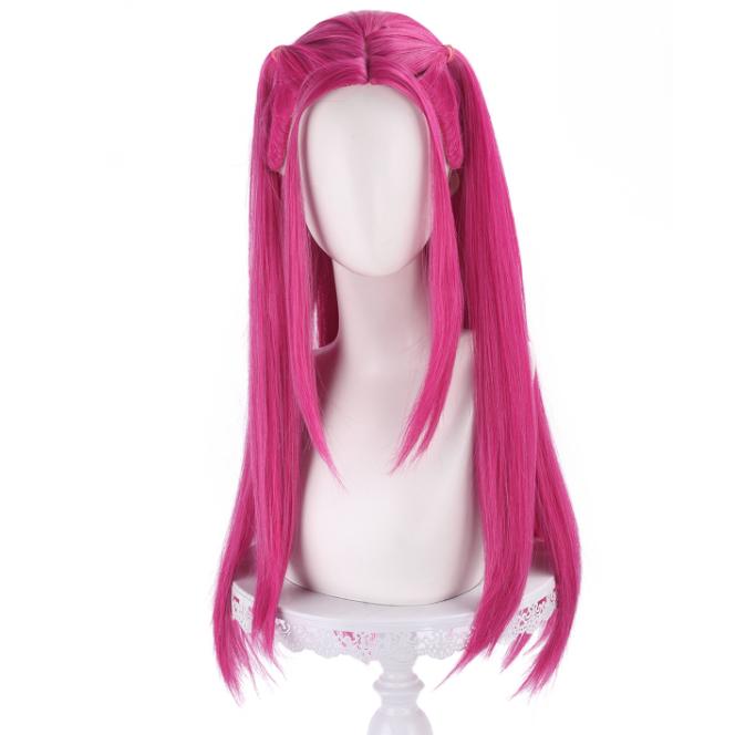 子供用【70cm】ピンク ロングツインテールウィッグ ハーフツイン