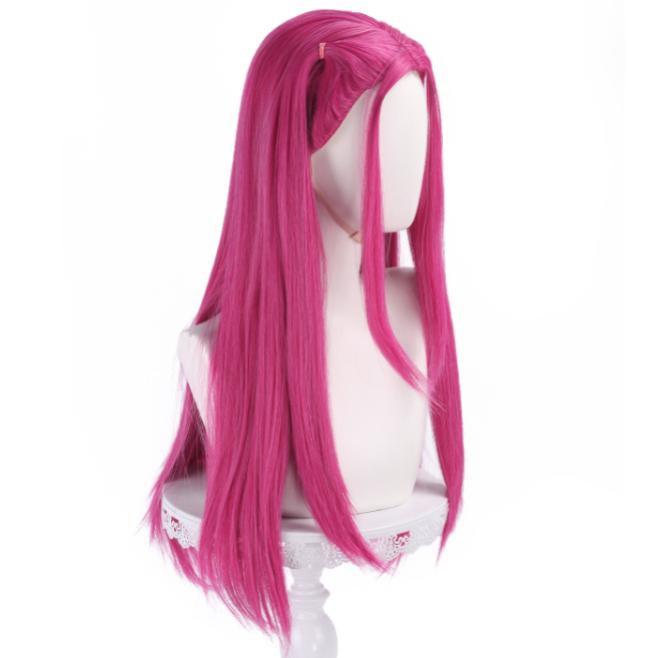 子供用【70cm】ピンク ロングツインテールウィッグ ハーフツイン