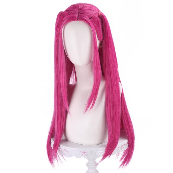 子供用【70cm】ピンク ロングツインテールウィッグ ハーフツイン