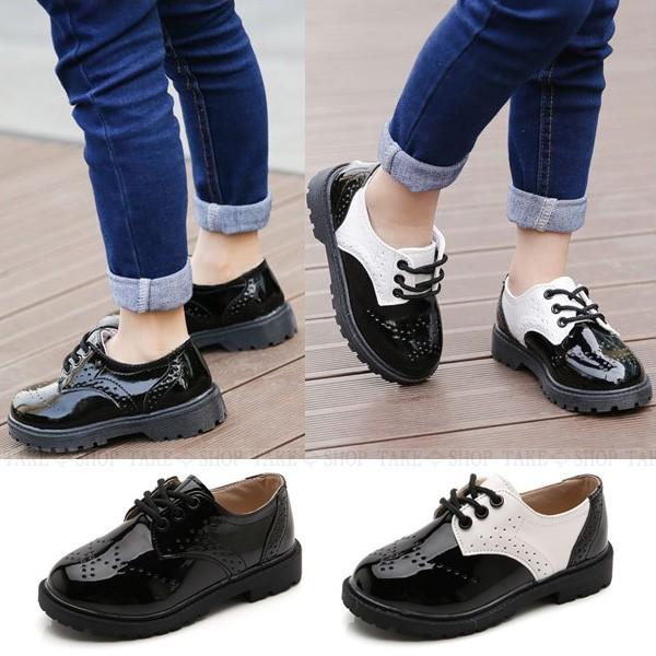 フォーマル靴 男の子 子供靴 革靴 キッズ シューズ 男女兼用 カジュアル 卒業式 入学式 子供フォーマル 結婚式 発表会 入園式 フェイクレザーの紐履 Xb008 Take Shop 通販 Yahoo ショッピング