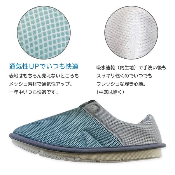 介護靴 ケアシューズ 介護シューズ メッシュ ルームシューズ あゆみ