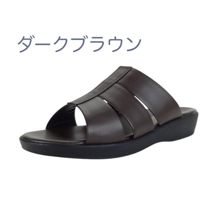 メンズ サンダル ブラック 黒 ダークブラウン 茶色 24004 ヘップ つっ