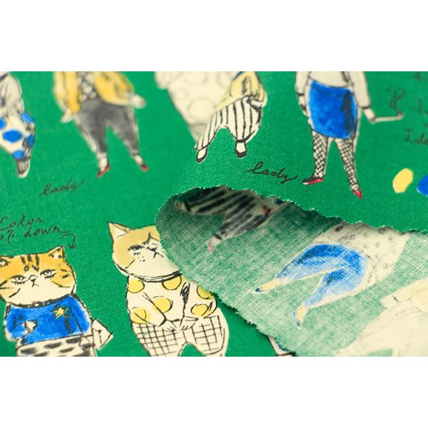 生地 布 猫柄 YUWA 有輪商店 Rough Stetch コットンシャーティング
