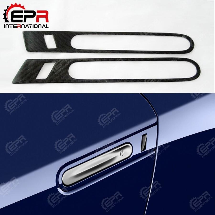 For Nissan R35 GTR OEM Carbon Fiber Outer Door Handle Cover Glossy Finish GTR Pull Surrou