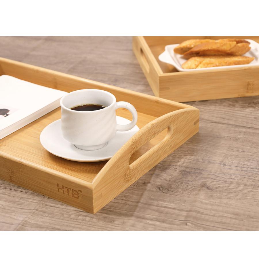 トレー 竹製 お盆 ランチトレイ HTB 丸型 取っ手 41*26 cm トレイ おしゃれ 和風 ティー カフェ キッチントレー 丈夫 使いやすい HTB-AT1 |  | 05