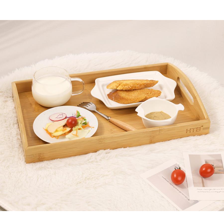 トレー 竹製 お盆 ランチトレイ HTB 丸型 取っ手 41*26 cm トレイ おしゃれ 和風 ティー カフェ キッチントレー 丈夫 使いやすい HTB-AT1 |  | 04