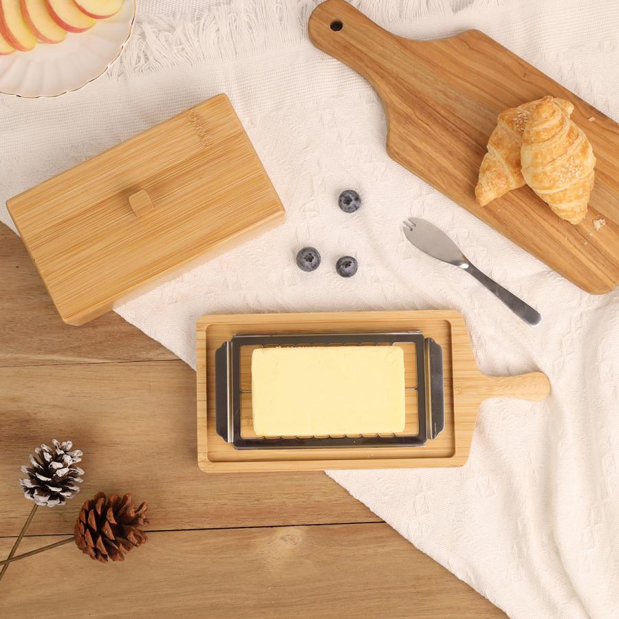 バターケース カッター式 200g用 バターナイフ付き 10gカット バター収納 20分割 バターボックス 竹製 SDGs 脱プラ HTB エコ HTB-BTK2 |  | 03