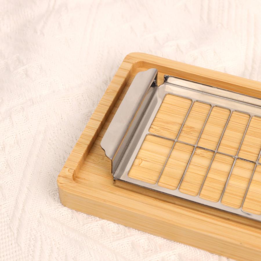 バターケース カッター式 200g用 バターナイフ付き 10gカット バター収納 20分割 バターボックス 竹製 SDGs 脱プラ HTB エコ HTB-BTK2 |  | 05