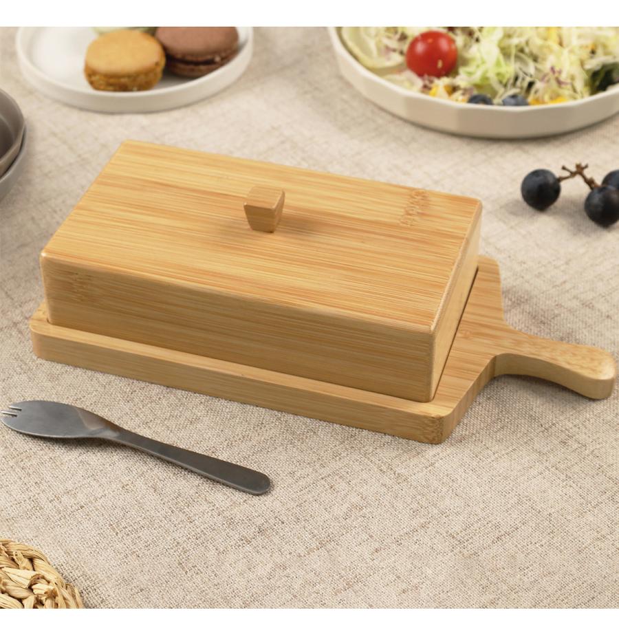 バターケース カッター式 200g用 バターナイフ付き 10gカット バター収納 20分割 バターボックス 竹製 SDGs 脱プラ HTB エコ HTB-BTK2 |  | 06