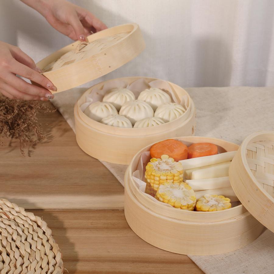 電気蒸し器 二段式 竹製蒸し器付き せいろ 蒸し器 18cm 2段 電気せいろ 竹製 蒸し機 スチーム