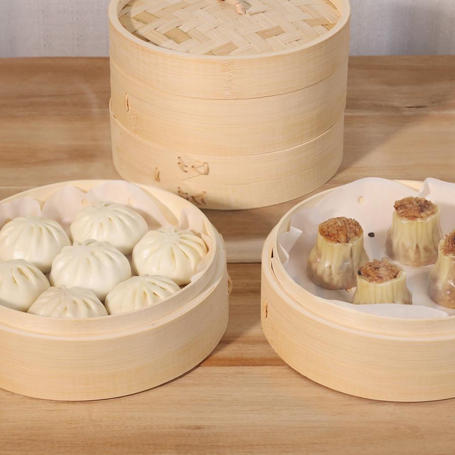 竹製せいろ 2段セット 21cm 蒸し器 蒸し料理 爆買 小籠包・温野菜に