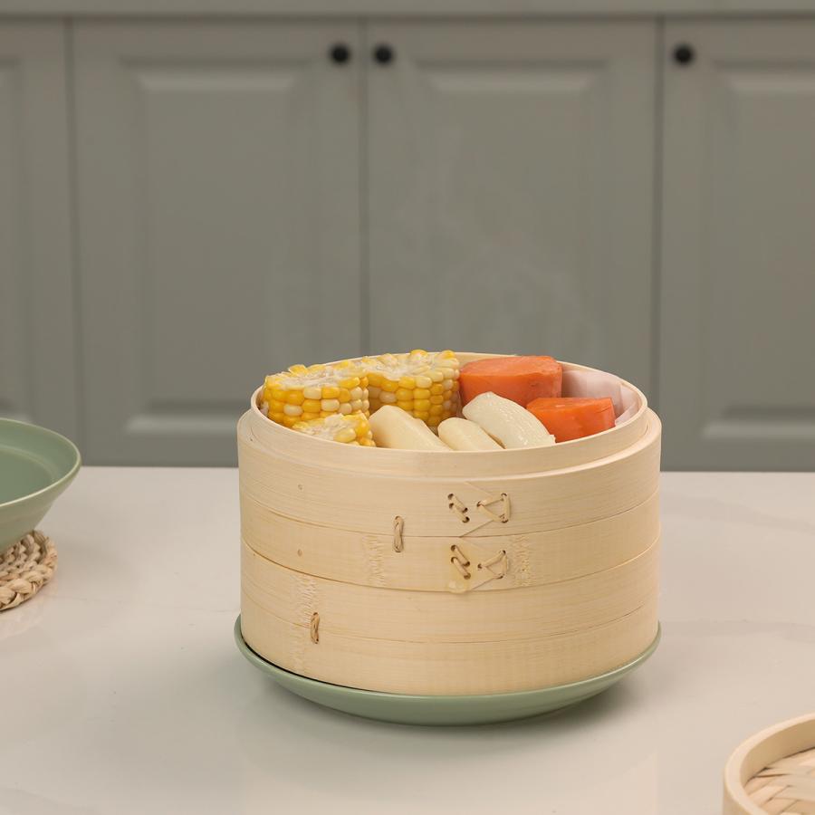 竹製せいろ 2段セット 21cm 蒸し器 蒸し料理 小籠包・温野菜に