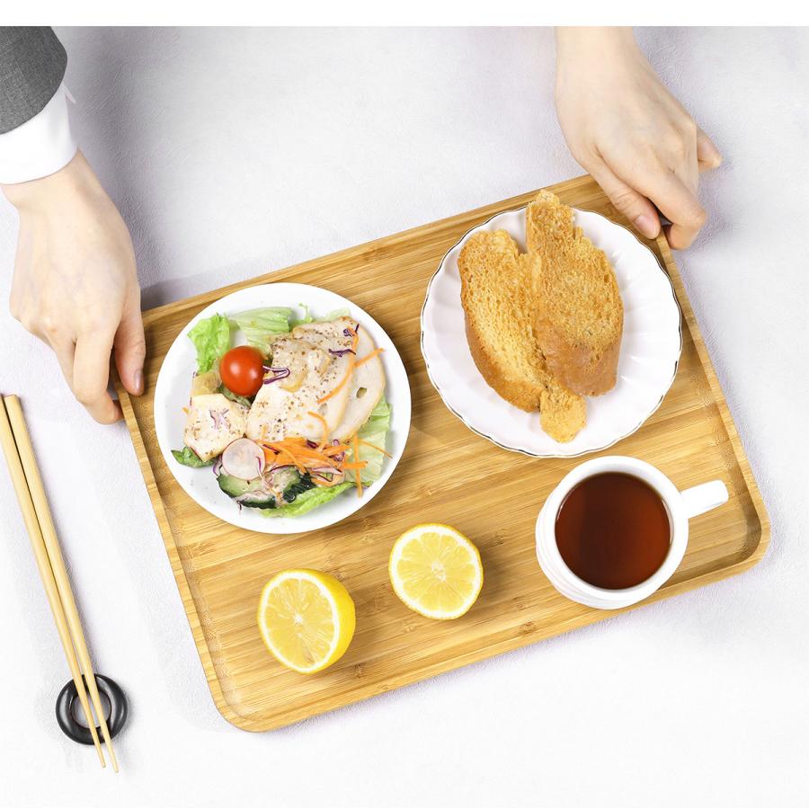 トレイ お盆 ウッドトレー レビュー特典 33×25×1.7cm ランチトレー