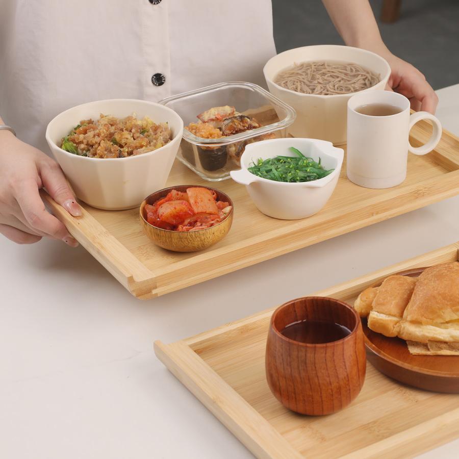 トレー 2点セット 竹製トレー レビュー特典 37*22*2.8cm 四角 長方形 お盆 ランチトレー プレート FSC認証製品 SDGs 脱プラ 竹美TAKEMI ギフト TM-T2 |  | 02