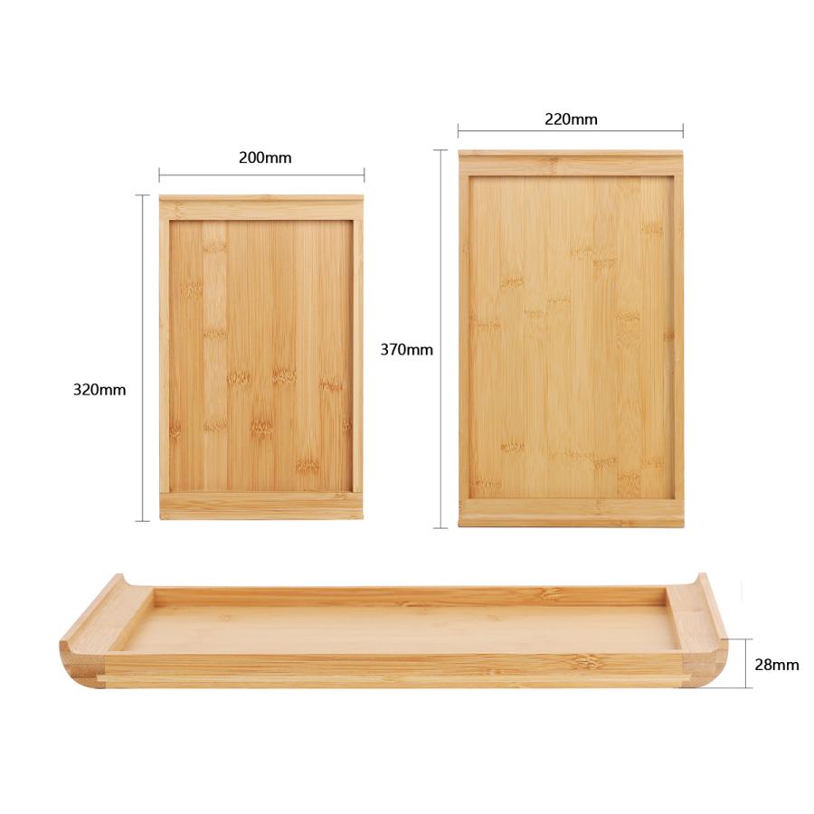 トレー 2点セット 竹製トレー レビュー特典 37*22*2.8cm 四角 長方形 お盆 ランチトレー プレート FSC認証製品 SDGs 脱プラ 竹美TAKEMI ギフト TM-T2 |  | 01
