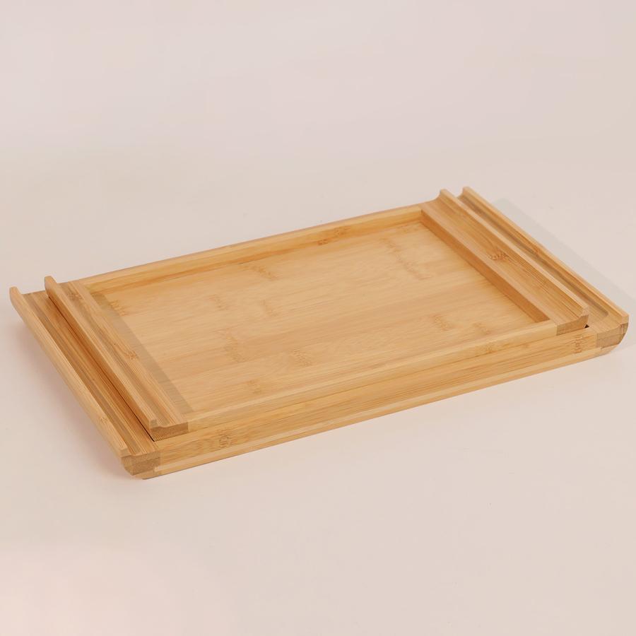 トレー 2点セット 竹製トレー レビュー特典 37*22*2.8cm 四角 長方形 お盆 ランチトレー プレート FSC認証製品 SDGs 脱プラ 竹美TAKEMI ギフト TM-T2 |  | 07