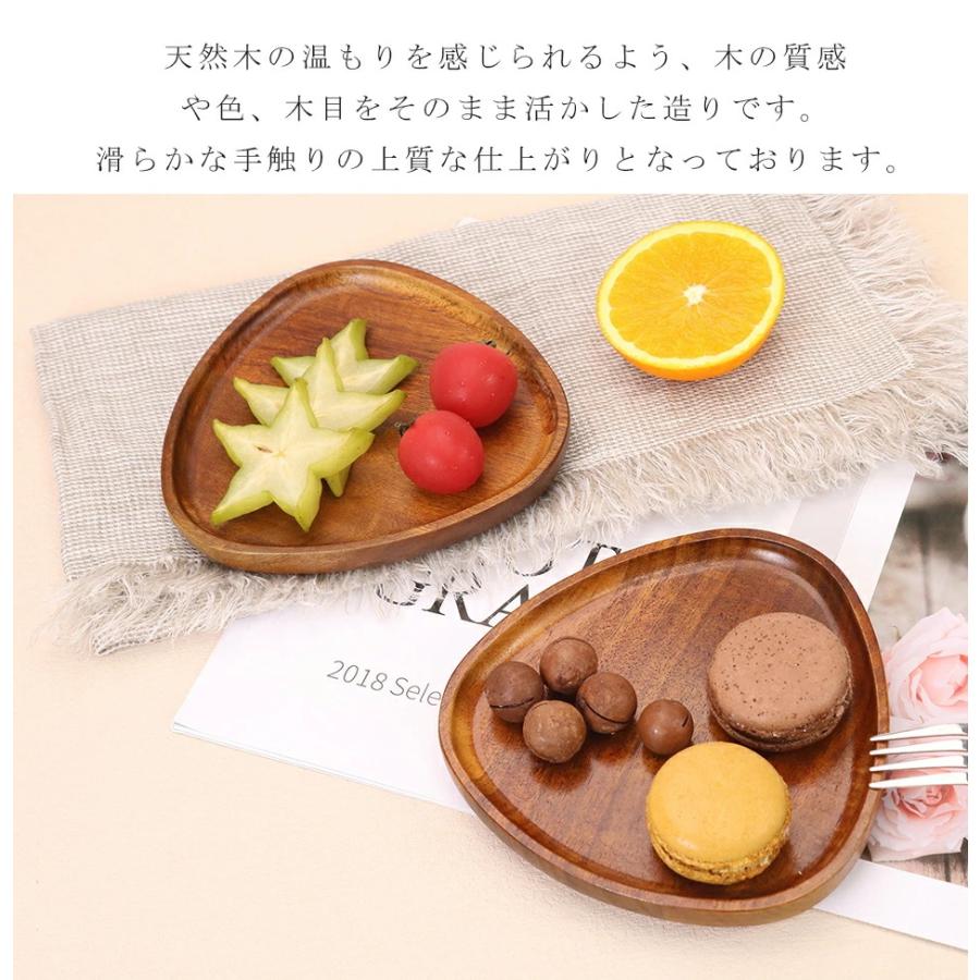 木のお皿 ウッドプレート 木製 2本セット 16×2cm 卵型 お皿 北欧 食器 和風 取り皿 SDGs 良木工房YOSHIKI 脱プラ YK-APB2｜takemi2017｜02