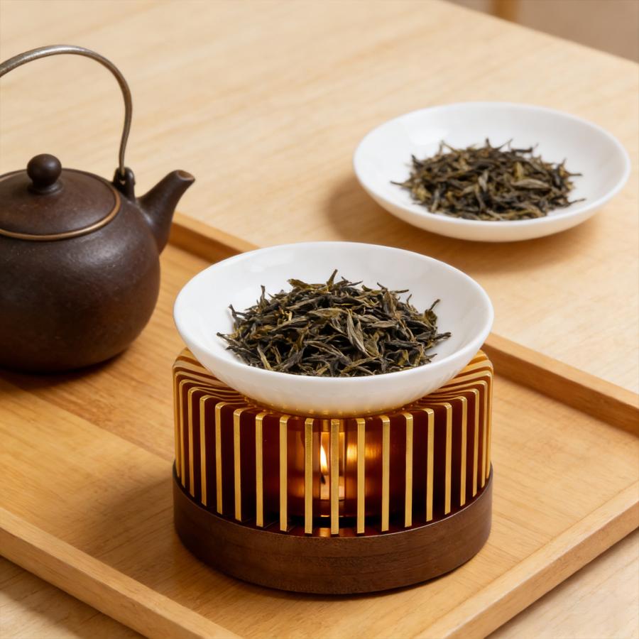 良木工房 茶香炉 3WAY アロマポット ティーポットウォーマー キャンドル式 茶葉 焙煎 おしゃれ 竹 セラミック アロマ炉 ティーウォーマー  インテリア YK-CXL | 