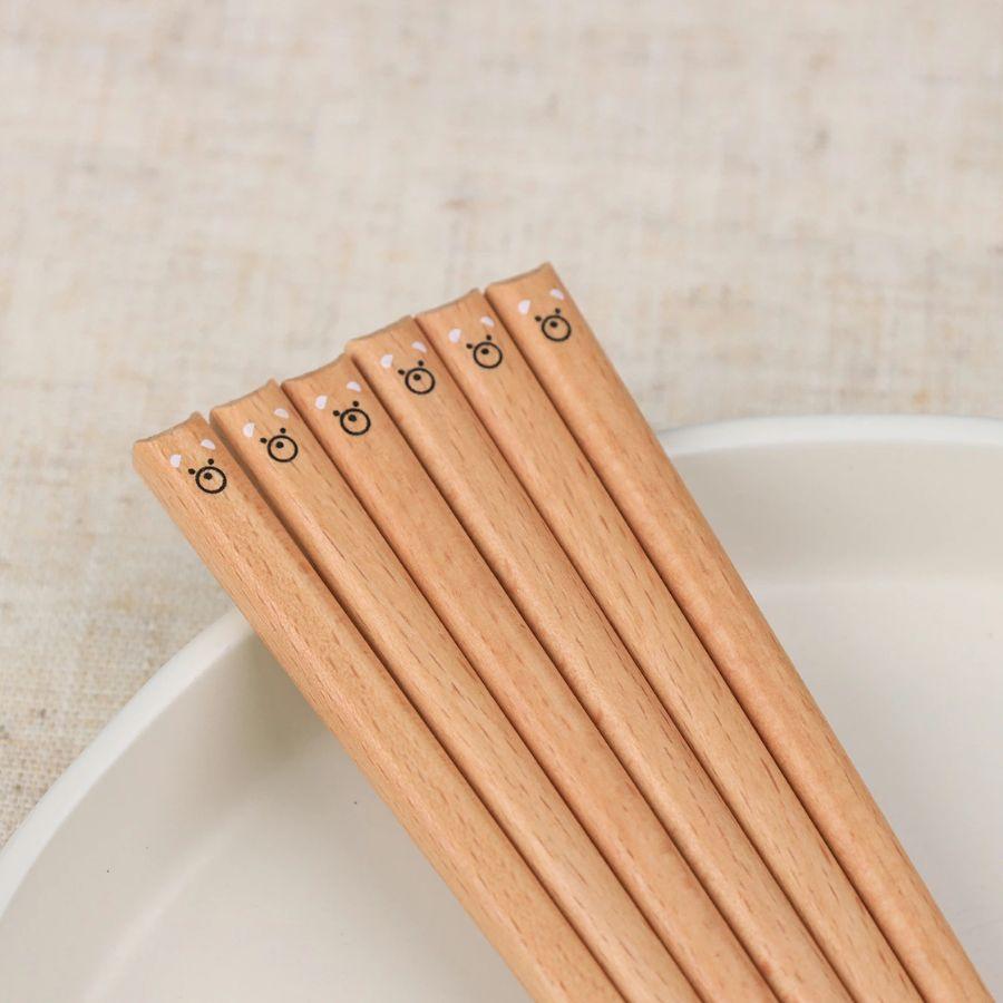 子ども箸 2膳セット くま＋パンダ 3〜9歳 木製 箸 子供 子ども用 お箸  兄弟 姉妹 幼児 小学生 保育園 可愛い おしゃれ お箸セット 良木工房YOSHIKI YK-HKP |  | 03