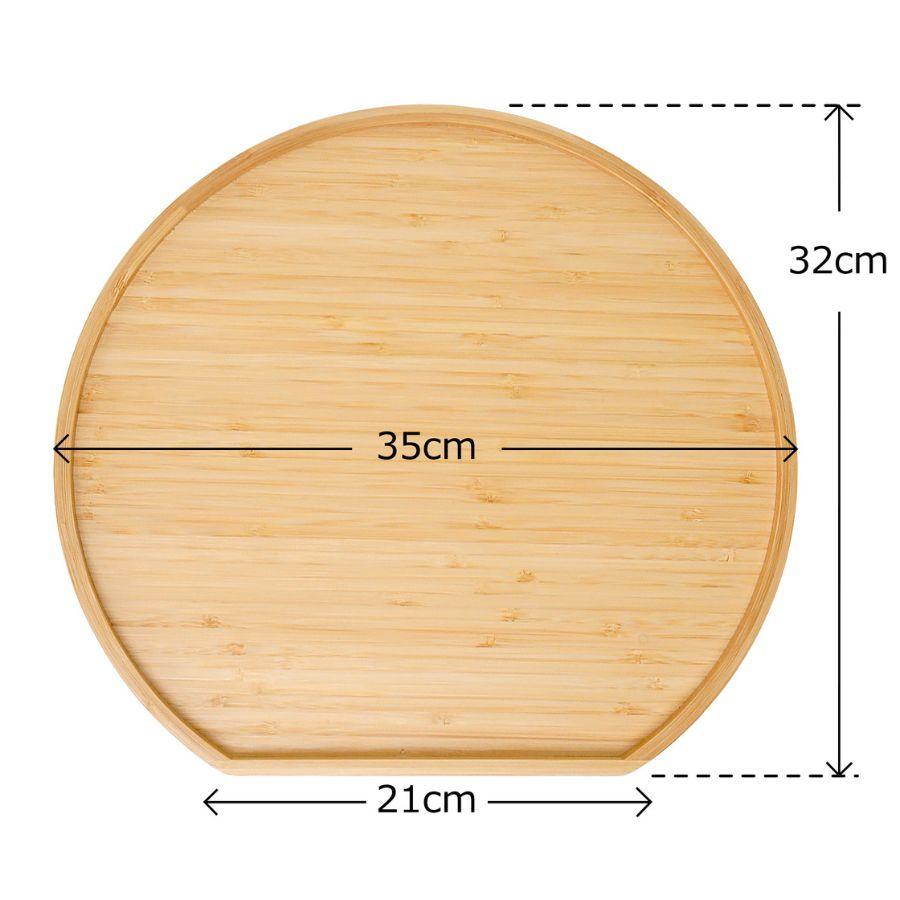 お盆 半月盆 トレー トレイ 竹製 カフェトレー レビュー特典 食事