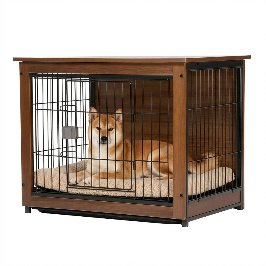 犬用サークル 中型犬用 木製フレーム 良木工房YOSHIKI】木製 犬 ケージ 屋根付き 中型犬用 ペットサークル