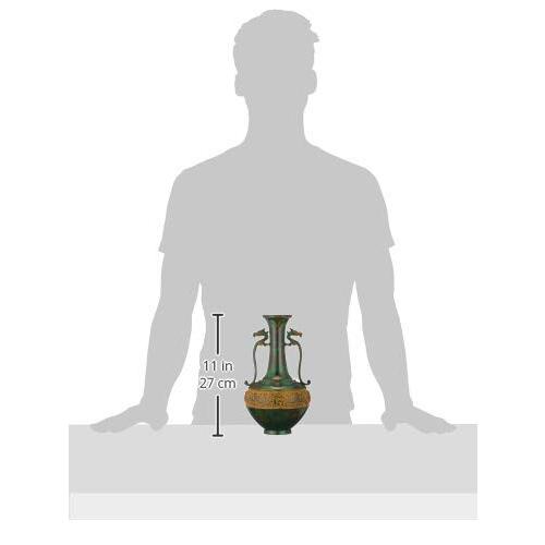 竹中銅器 銅製花瓶 竜耳瑞鳥 106-55 竹中銅器 銅製花瓶 竜耳瑞鳥